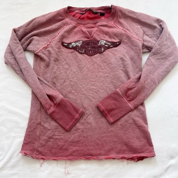 Vintage Y2K Harley Davidson Motorcycle Graphic Logo Crewneck Pullover Sweatshirt - Picture 4 of 11